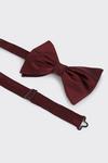 Burton Burgundy Silk Bow Tie thumbnail 3