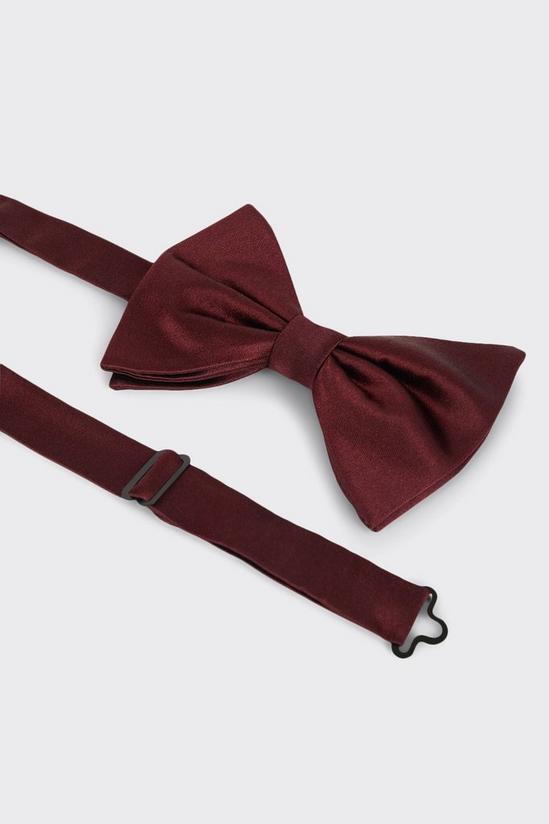 Burton Burgundy Silk Bow Tie 3