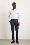 Burton Slim Fit Navy Windowpane Check Smart Trousers thumbnail 1