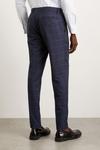 Burton Slim Fit Navy Windowpane Check Smart Trousers thumbnail 3