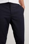 Burton Slim Fit Navy Check Smart Trousers thumbnail 5