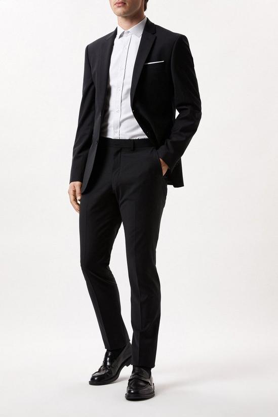 Burton Slim Fit Black Performance Suit Jacket 1