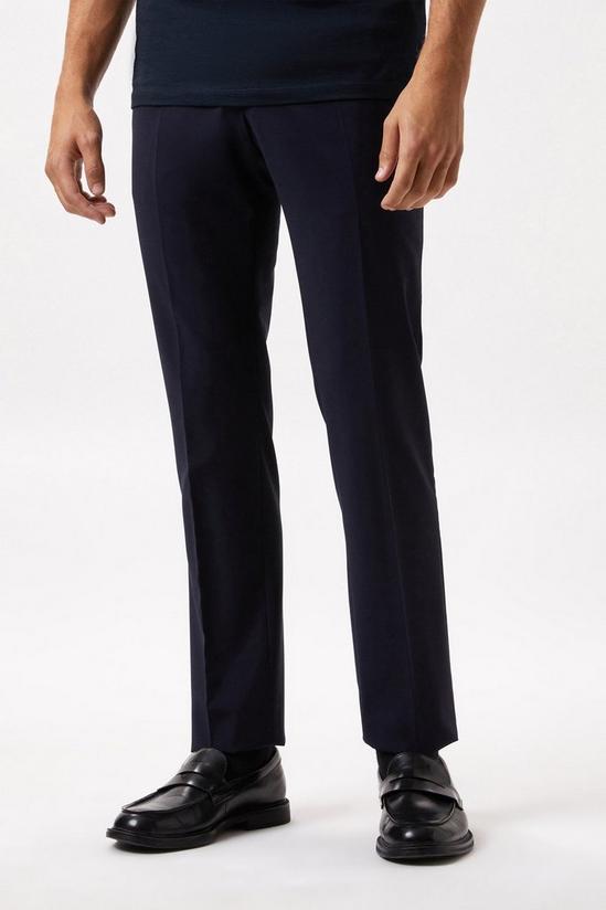 Burton Slim Fit Navy Performance Suit Trousers 1