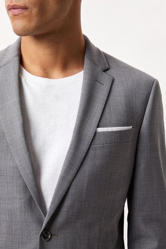 Burton Slim Fit Grey Performance Suit Jacket 4