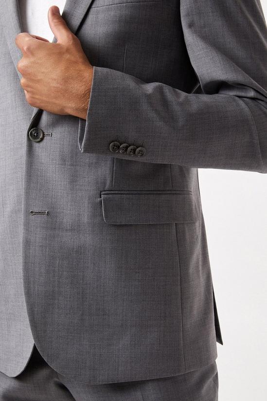 Burton Slim Fit Grey Performance Suit Jacket 5