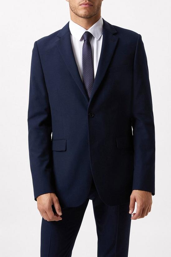 Burton Slim Fit Navy Twill Suit Jacket 2