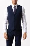 Burton Slim Fit Navy Twill Suit Waistcoat thumbnail 1
