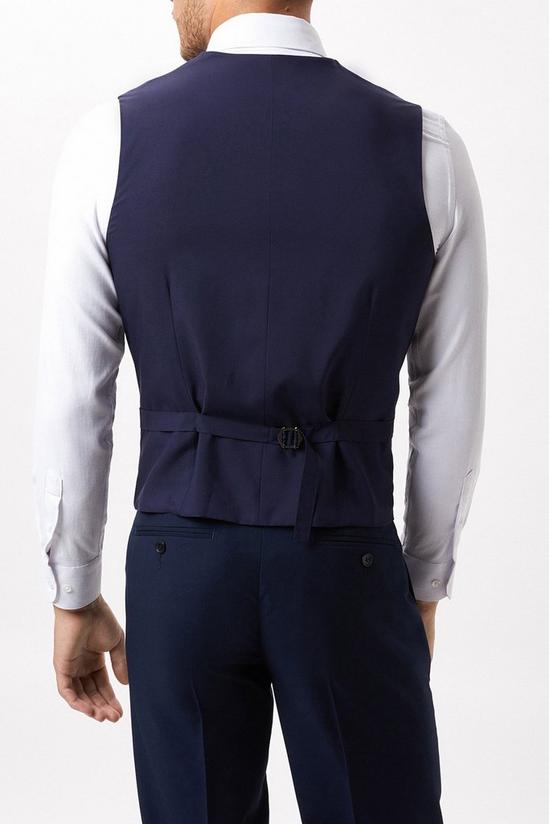 Burton Slim Fit Navy Twill Suit Waistcoat 3