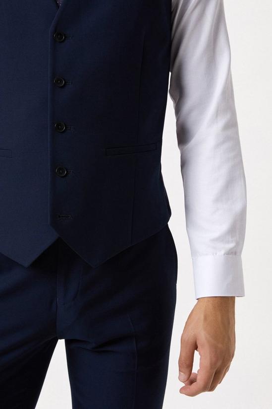 Burton Slim Fit Navy Twill Suit Waistcoat 4