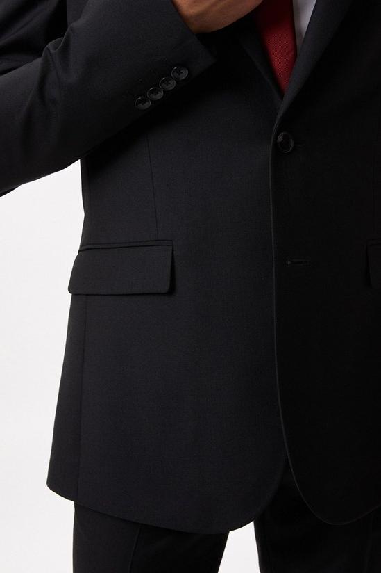 Burton Slim Fit Black Twill Suit Jacket 5