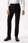 Burton Slim Fit Black Twill Suit Trousers thumbnail 1