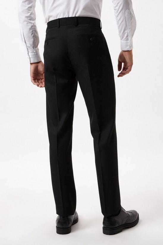 Burton Slim Fit Black Twill Suit Trousers 3
