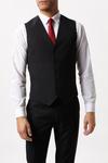 Burton Slim Fit Black Twill Suit Waistcoat thumbnail 1