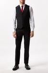 Burton Slim Fit Black Twill Suit Waistcoat thumbnail 2