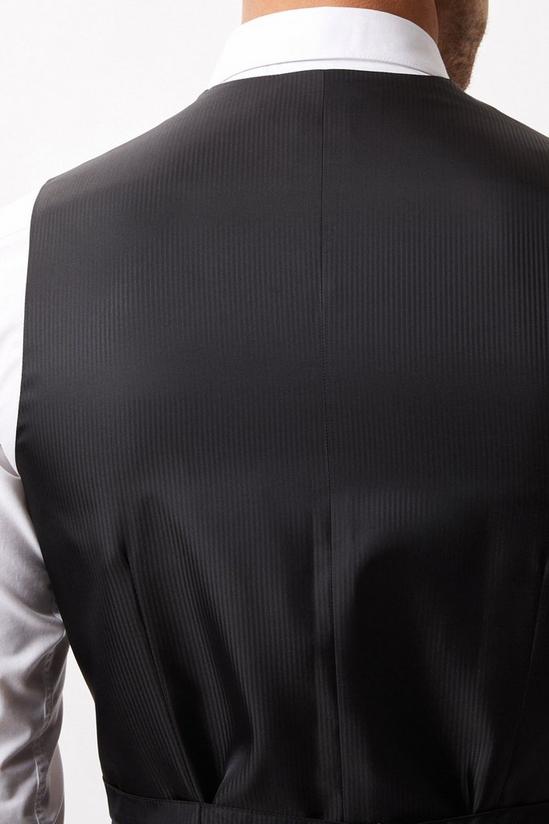 Burton Slim Fit Black Twill Suit Waistcoat 5