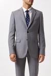 Burton Slim Fit Grey Textured Suit Jacket thumbnail 2