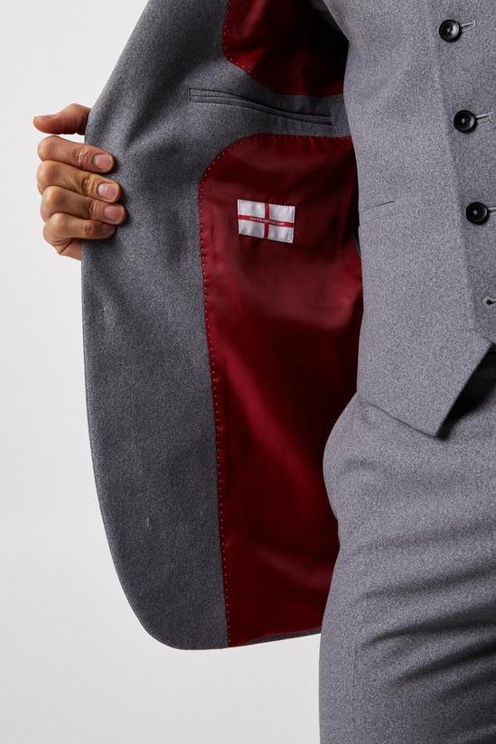 Burton Slim Fit Grey Textured Suit Jacket 3