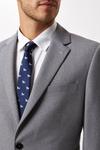 Burton Slim Fit Grey Textured Suit Jacket thumbnail 4