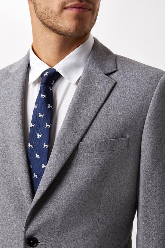 Burton Slim Fit Grey Textured Suit Jacket 4