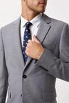 Burton Slim Fit Grey Textured Suit Jacket thumbnail 5