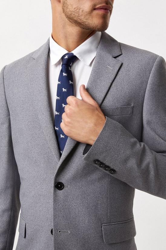 Burton Slim Fit Grey Textured Suit Jacket 5
