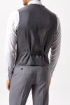 Burton Slim Fit Grey Textured Suit Waistcoat thumbnail 3
