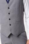 Burton Slim Fit Grey Textured Suit Waistcoat thumbnail 4