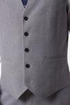 Burton Slim Fit Grey Textured Suit Waistcoat thumbnail 6