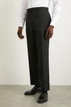 Burton Slim Fit Black Wool Blend Tuxedo Trousers thumbnail 2
