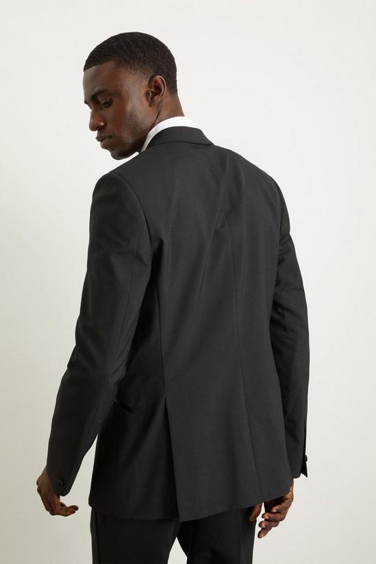 Burton Slim Fit Black Wool Blend Tuxedo Jacket 3