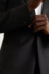 Burton Slim Fit Black Wool Blend Tuxedo Jacket thumbnail 6