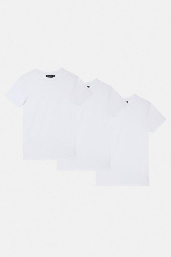 Burton 3 Pack White Muscle Fit Crew Neck T-shirts 1