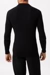 Burton Premium Black Muscle Fit Tipped Zip Knitted Ribbed Polo Shirt thumbnail 3
