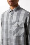 Burton Grey Checked Large Pocket Shirt thumbnail 4