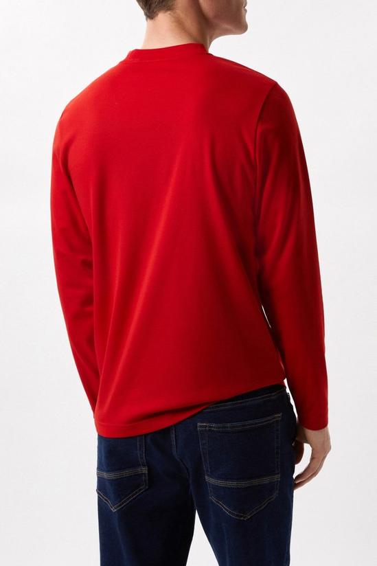 Burton Red England Long Sleeve Retro Football Shirt 3