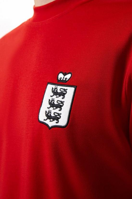 Burton Red England Long Sleeve Retro Football Shirt 4