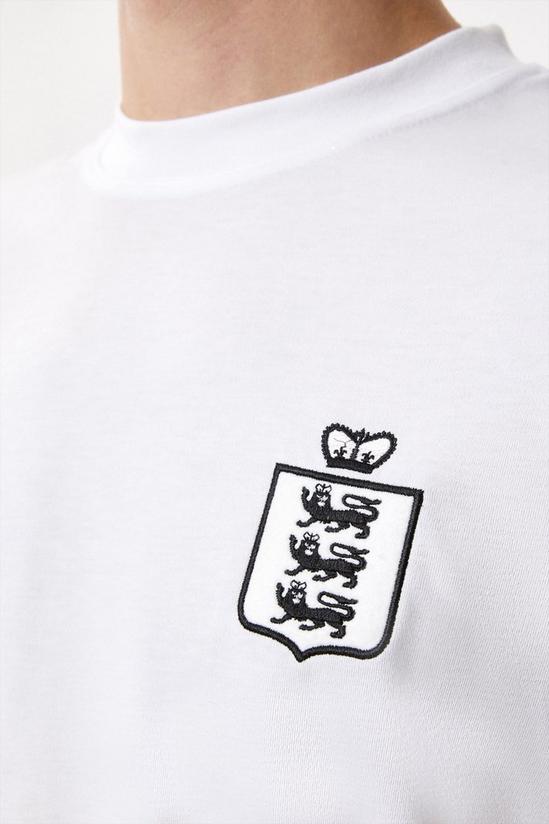 Burton White England Retro Football Shirt 4