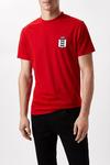 Burton Red England Short Sleeve Retro Football Shirt thumbnail 1