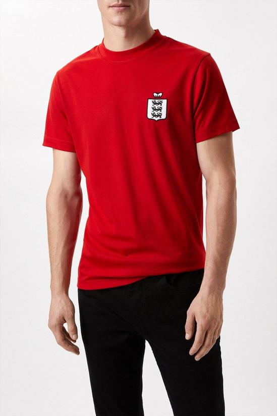 Burton Red England Short Sleeve Retro Football Shirt 1