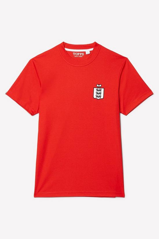 Burton Red England Short Sleeve Retro Football Shirt 5