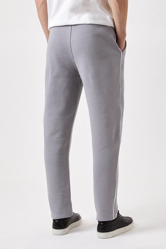Burton Grey Pipe Detailing Jersey Trouser 3