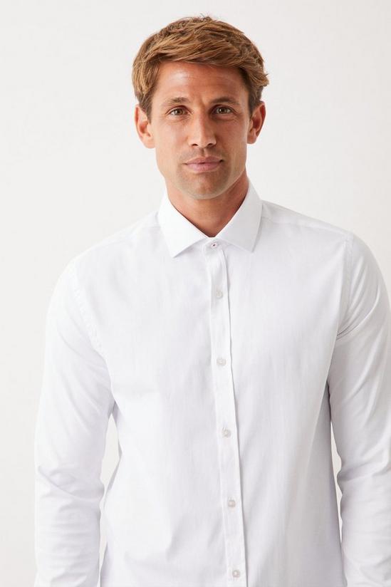 Burton Slim Fit White Performance Formal Shirt 2