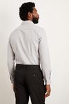 Burton Skinny Fit Grey Herringbone Textured Smart Shirt thumbnail 3