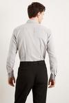 Burton Grey Tailored Fit Herringbone Texture Smart Shirt thumbnail 3