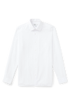 Burton White Tailored Fit Herringbone Textured Smart Shirt thumbnail 4