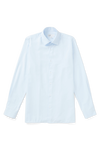 Burton Slim Fit Blue Herringbone Texture Smart Shirt thumbnail 4