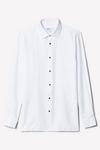 Burton White Slim Fit Double Cuff Dress Shirt thumbnail 5