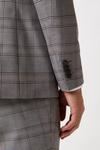 Burton Skinny Fit Grey Checked Suit Jacket thumbnail 5