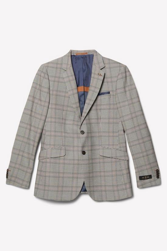 Burton Skinny Fit Grey Checked Suit Jacket 6