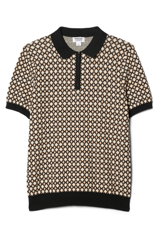 Burton Pure Cotton Knitted Monogram Polo Shirt 5